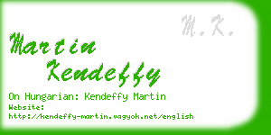 martin kendeffy business card